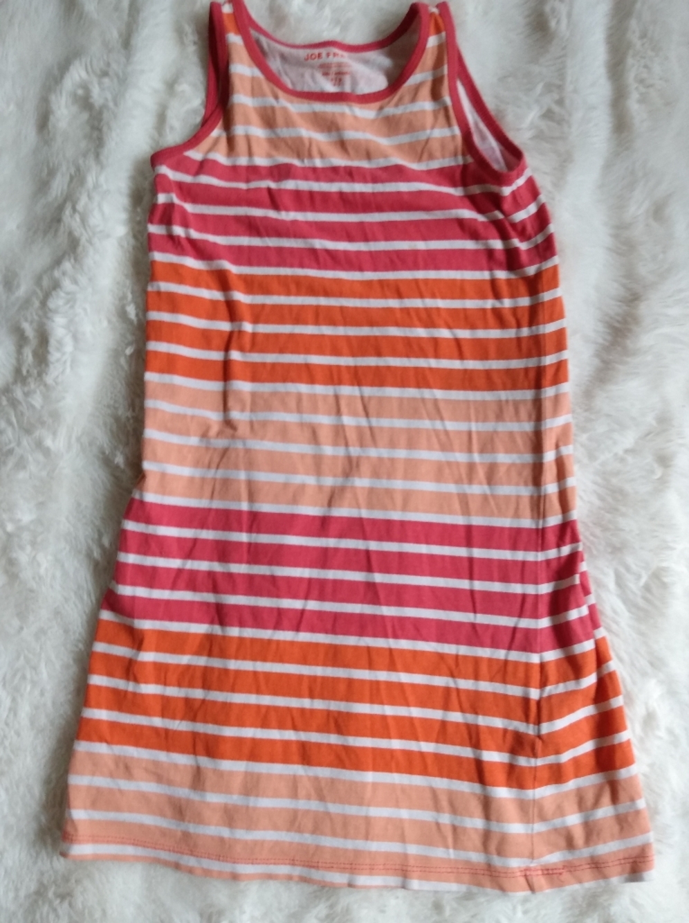 Striped Pink, Orange & White Dress